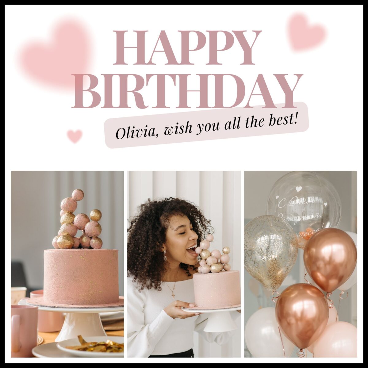 Blushing Birthday Frame