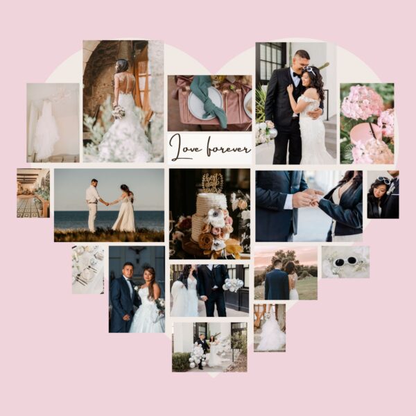 Blushing Love Collage Frame