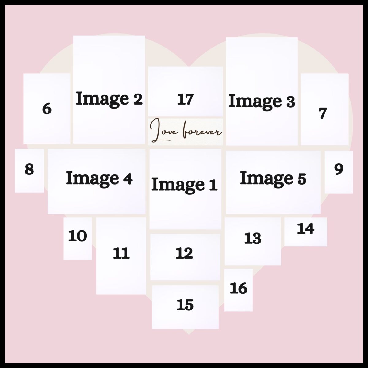 Blushing Love Collage Frame Preview 2