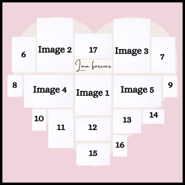 Blushing Love Collage Frame Preview 2