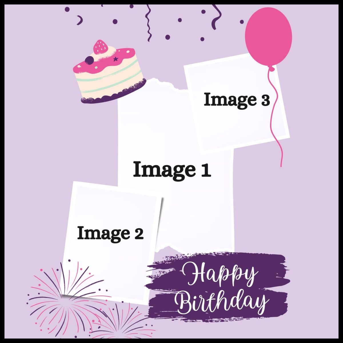 Purple Party Vibes Frame Preview 2