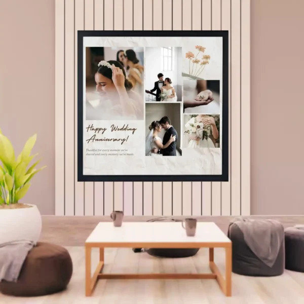 wall mounted wedding anniversary photo frame