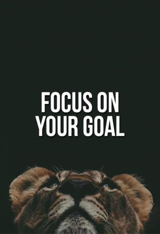 Focus on Your Goal Quote Metal Poster