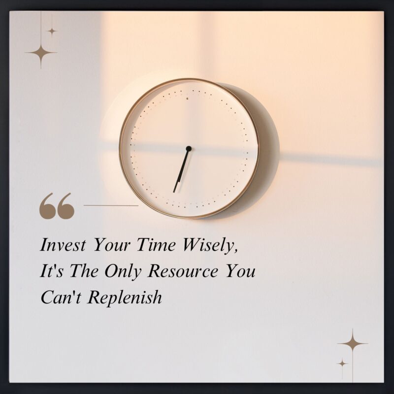 Invest Your Time Quote Frame