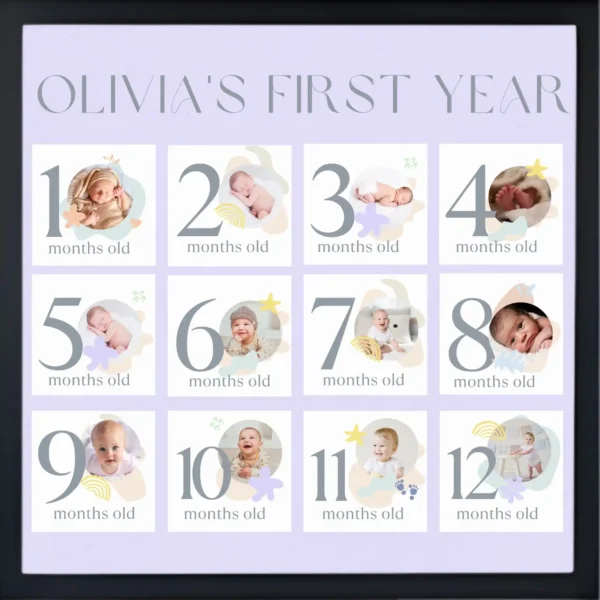 baby first year frame