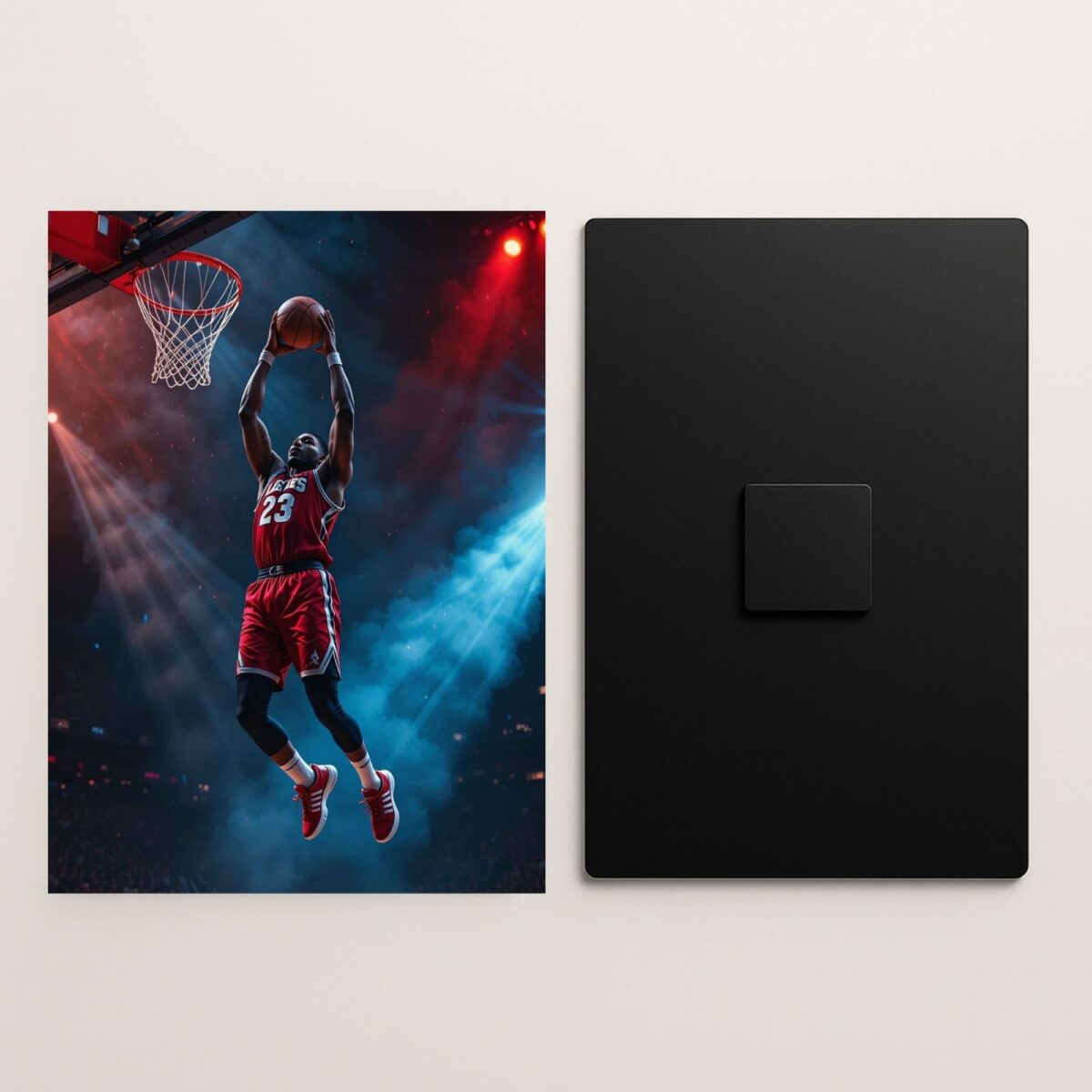 basketball metal poster front and back preview