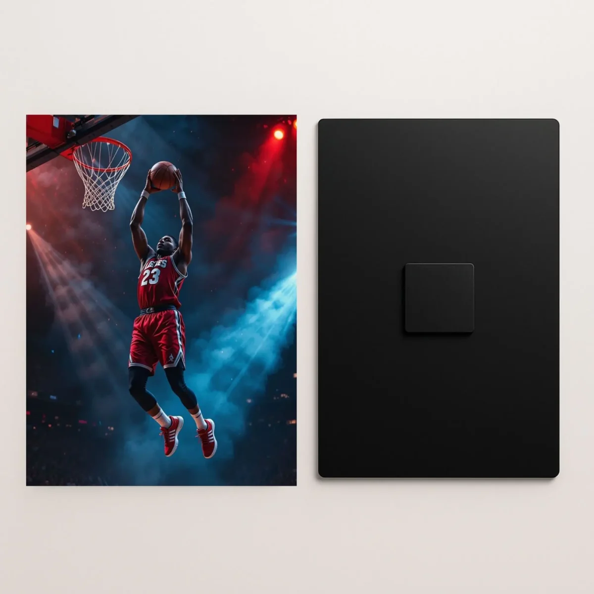 basketball metal poster front and back preview