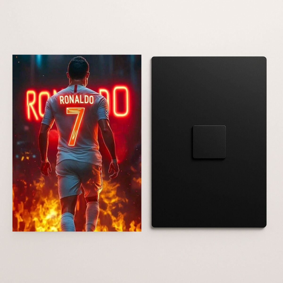cr7 cristiano ronaldo metal poster front and back preview
