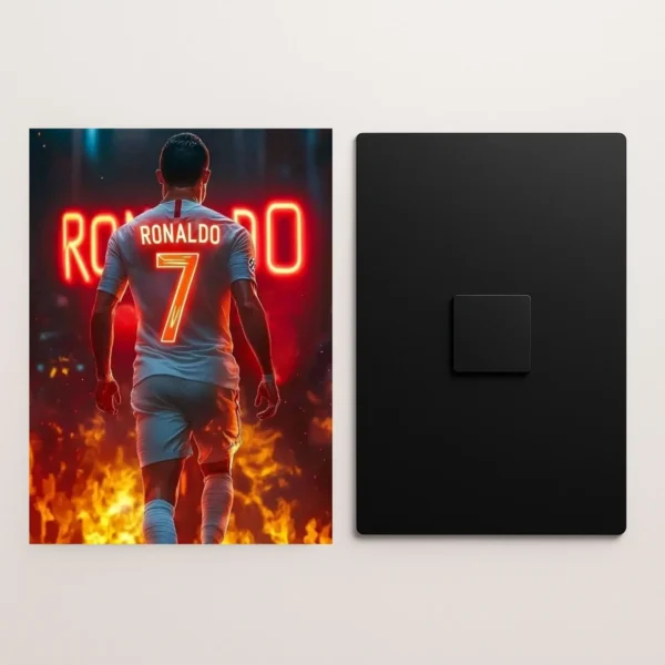 cr7 cristiano ronaldo metal poster front and back preview