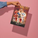 cristiano ronaldo football metal poster preview