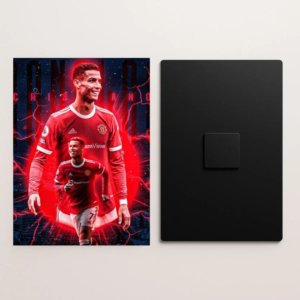 cristiano ronaldo metal poster front and back preview