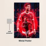 cristiano ronaldo metal poster with wall protector