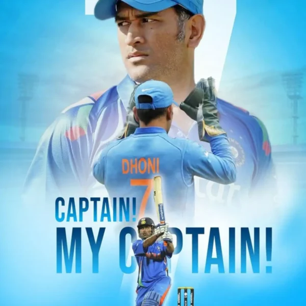 dhoni metal poster