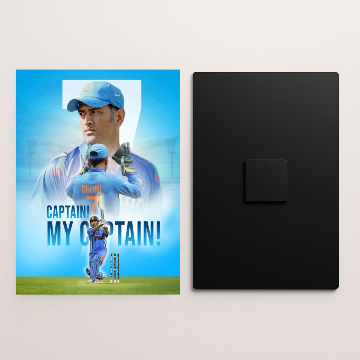 dhoni metal poster front and back preview