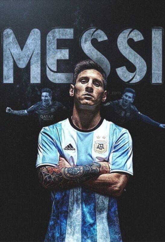 lionel messi metal poster