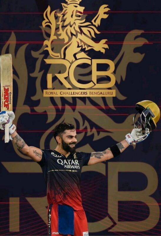 rcb virat kohli metal poster