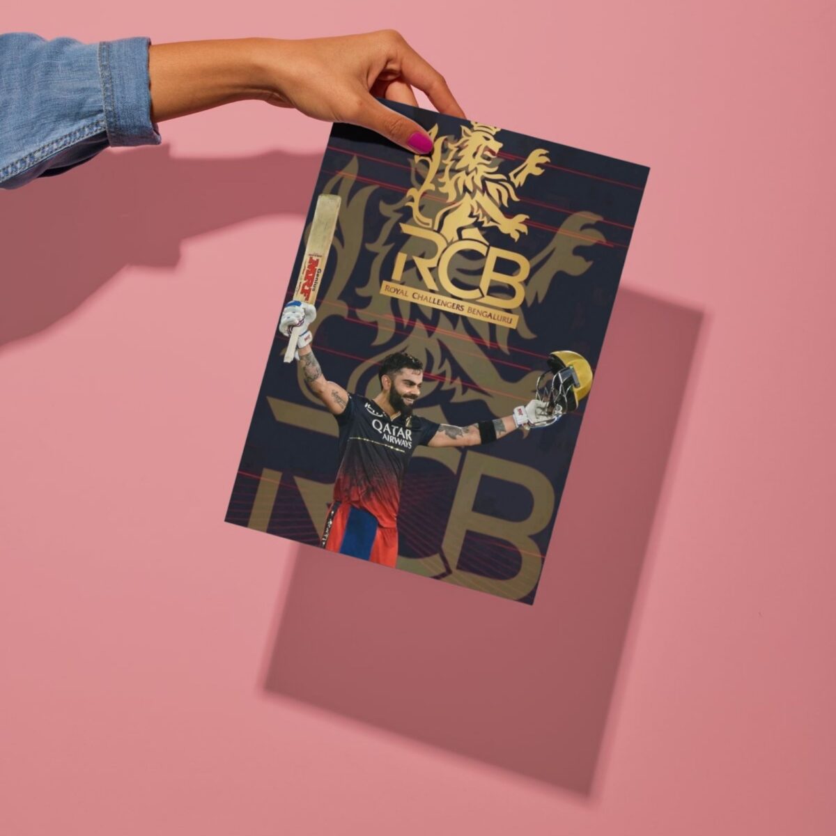 rcb virat kohli metal poster preview