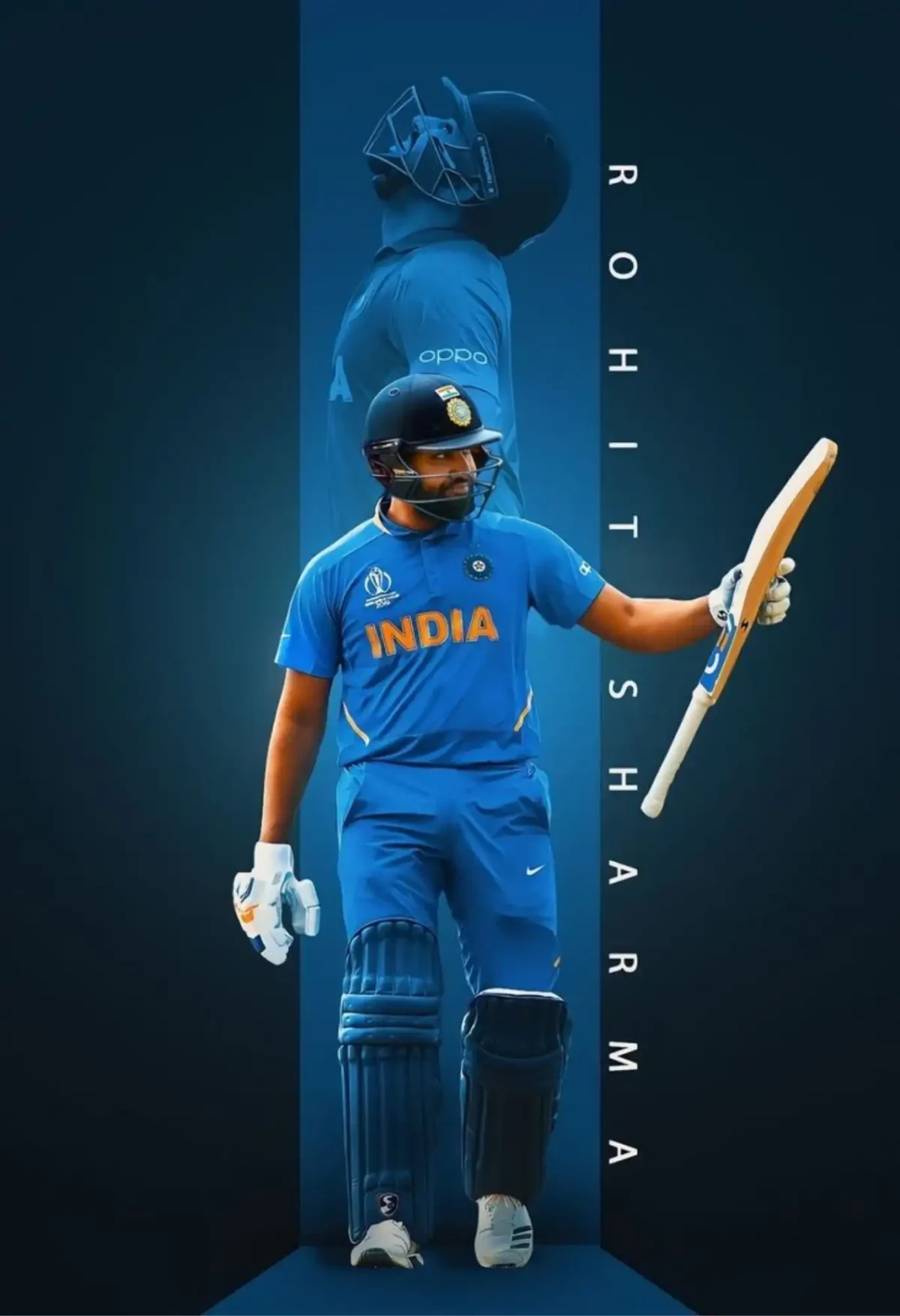 rohit sharma metal poster