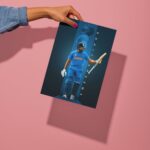 rohit sharma metal poster preview