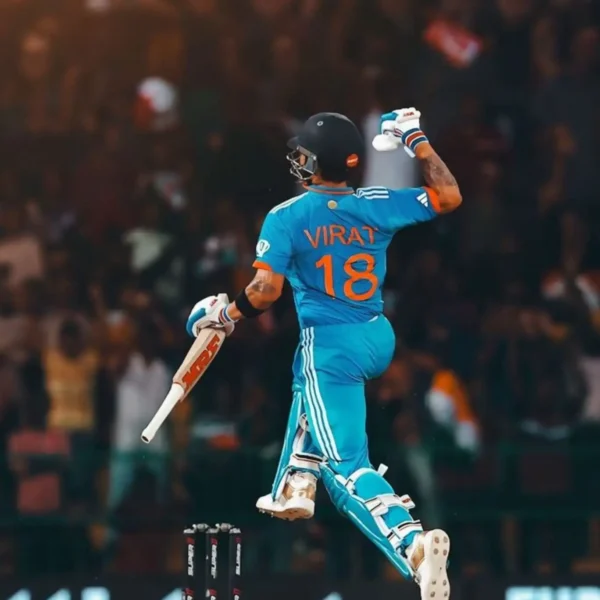 virat kohli celebrate win metal poster