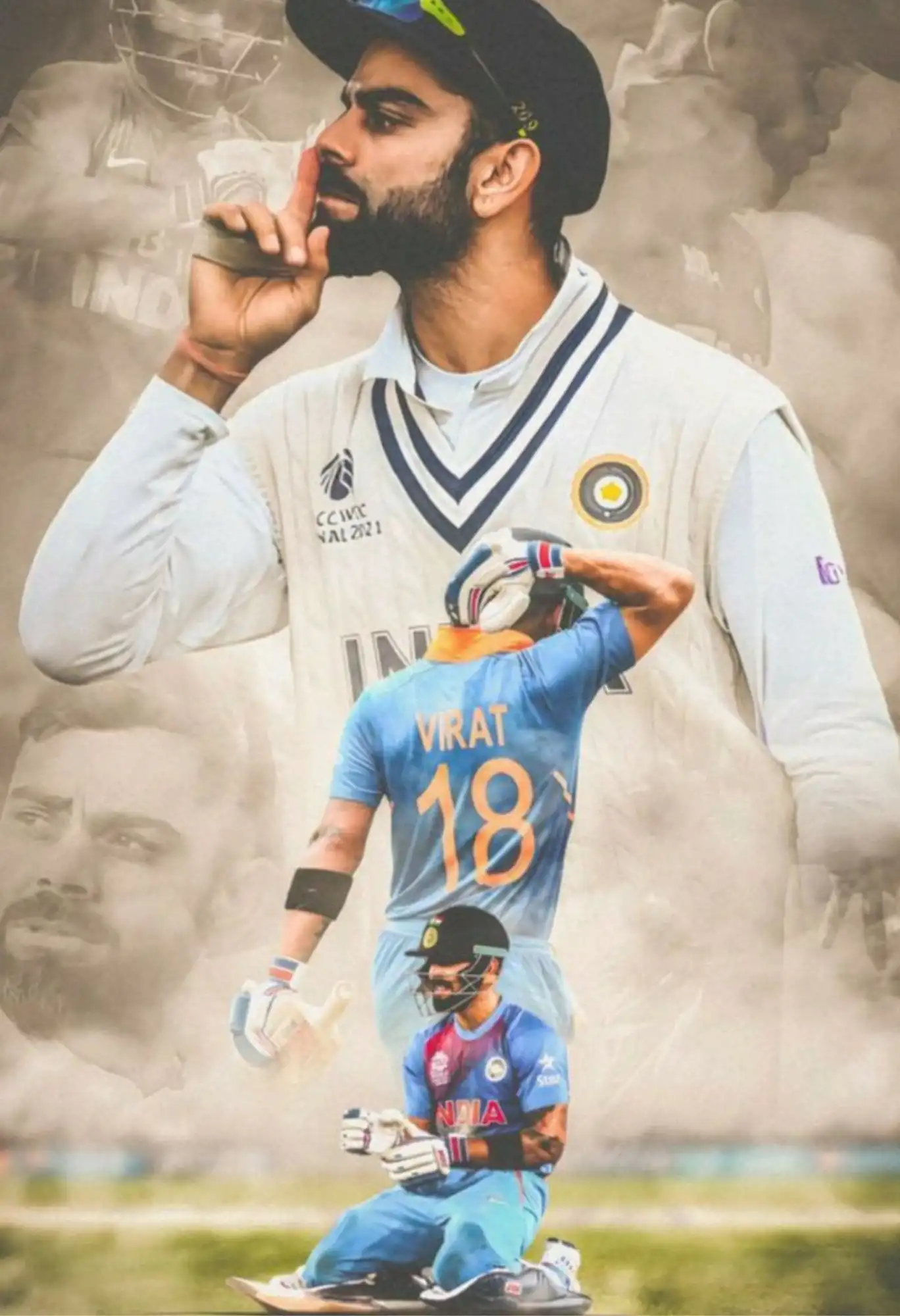 virat kohli metal poster