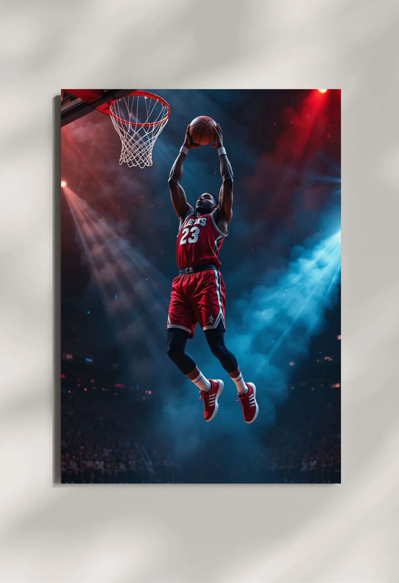 wall mounted basketball metal poster
