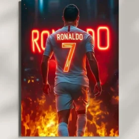 wall mounted cr7 cristiano ronaldo metal poster
