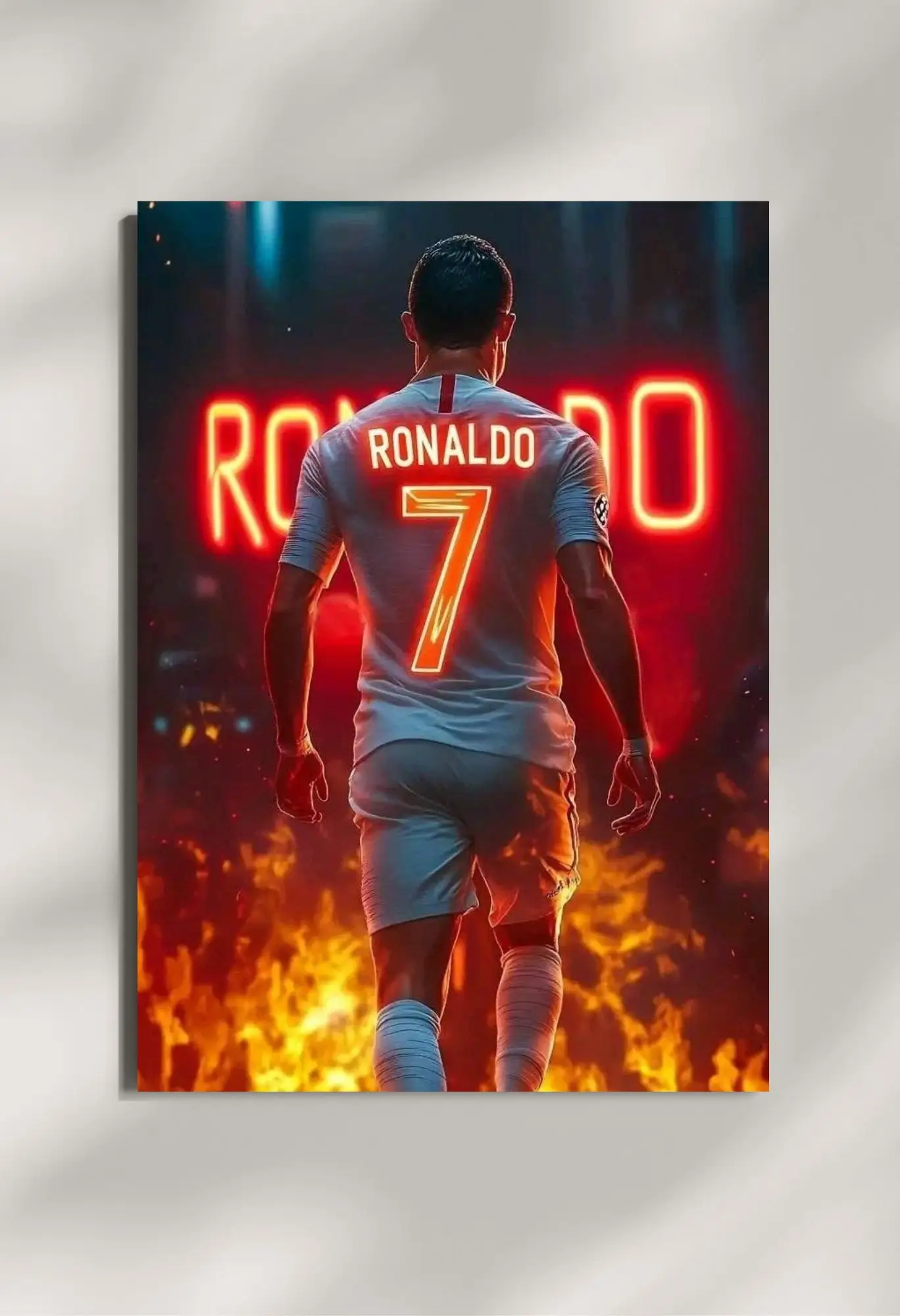 wall mounted cr7 cristiano ronaldo metal poster