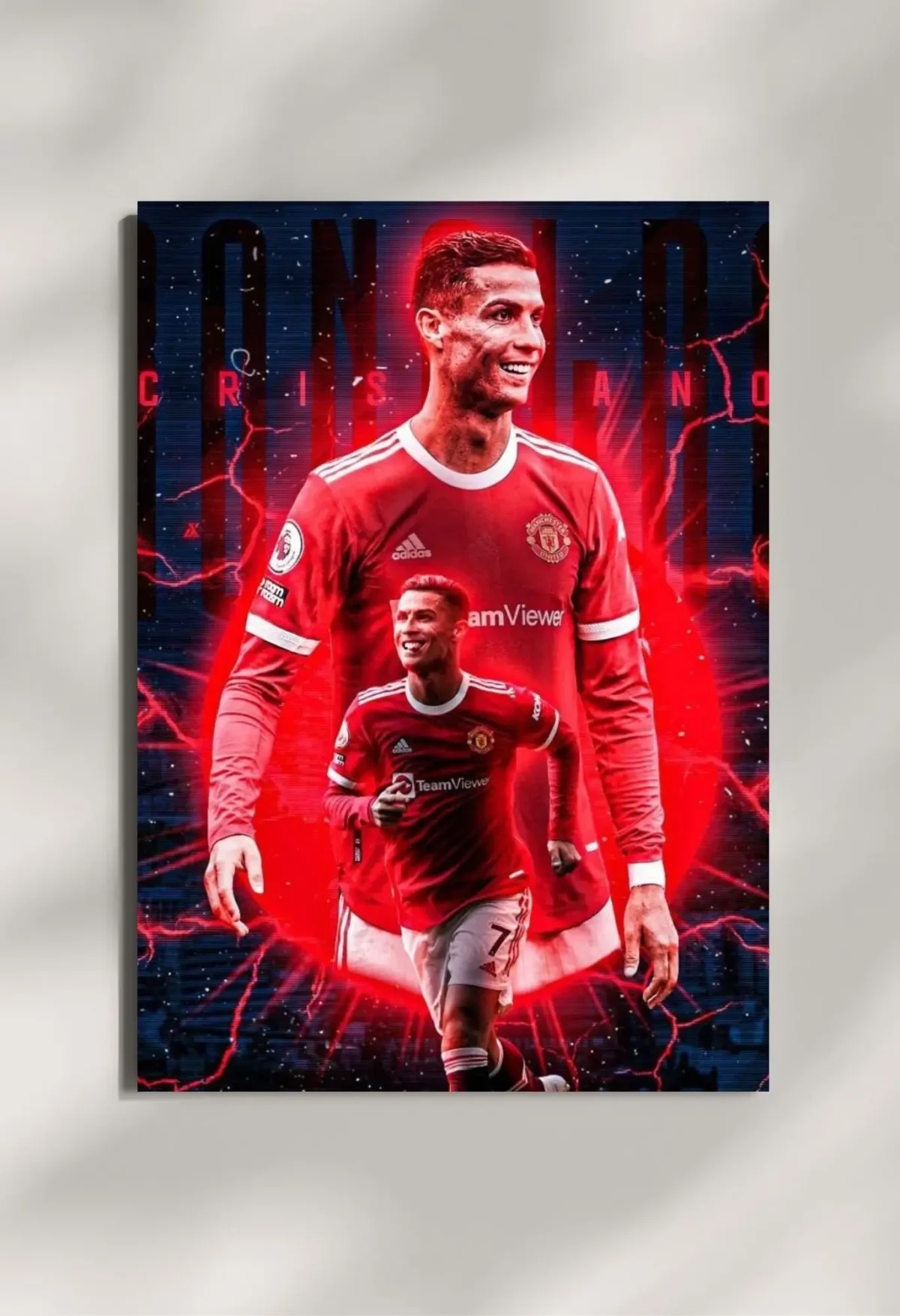 wall mounted cristiano ronaldo metal poster