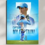 wall mounted dhoni metal poster