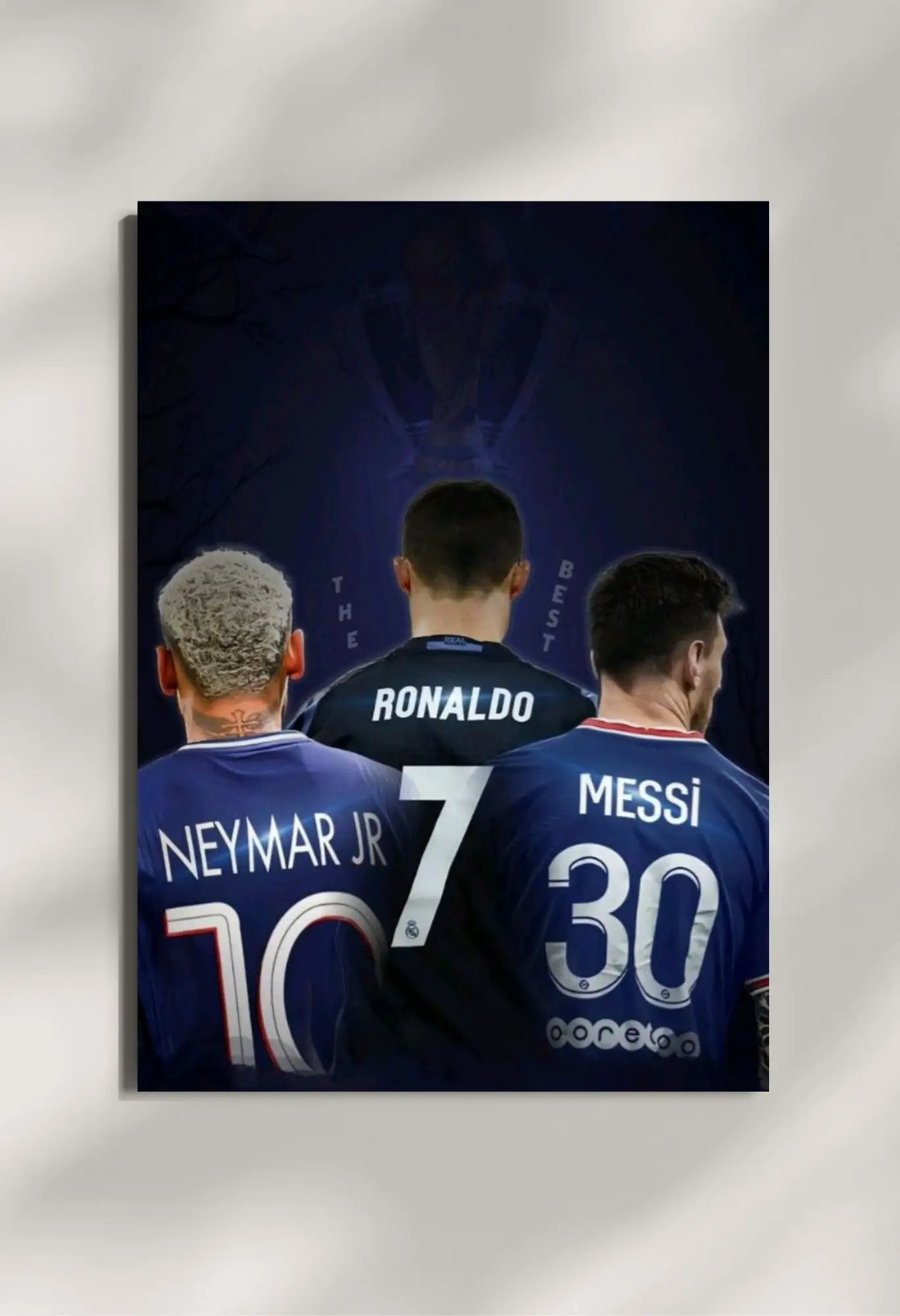 wall mounted football champions metal poster