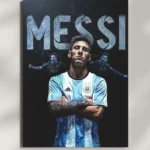 wall mounted lionel messi metal poster