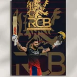 wall mounted rcb virat kohli metal poster