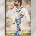 wall mounted virat kohli metal poster