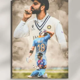 wall mounted virat kohli metal poster