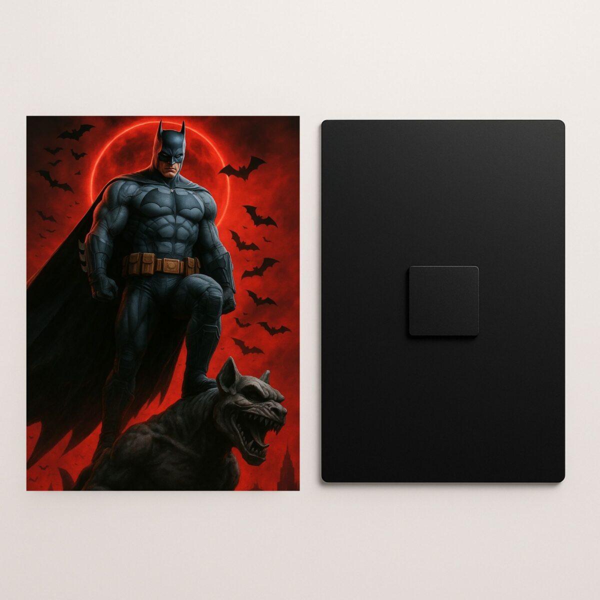 batman metal poster front and back preview
