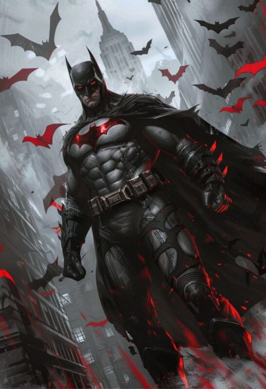 batman red metal poster