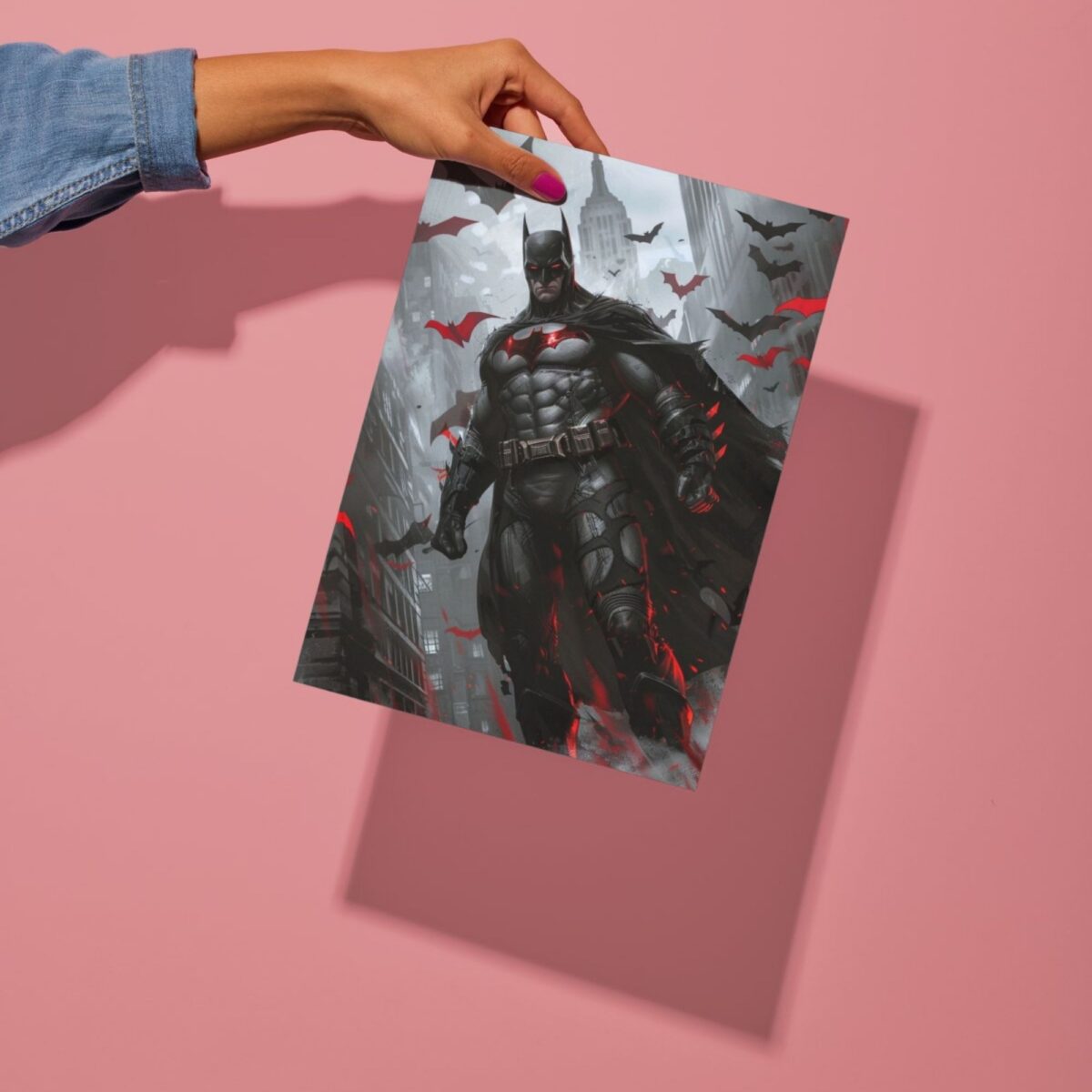 batman red metal poster preview