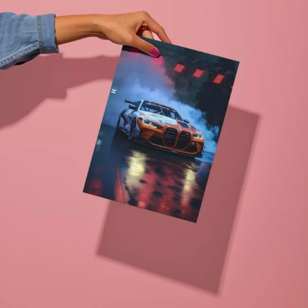 bmw car metal poster preview