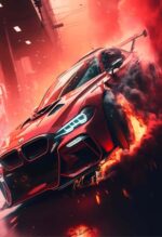 bmw m3 car metal poster