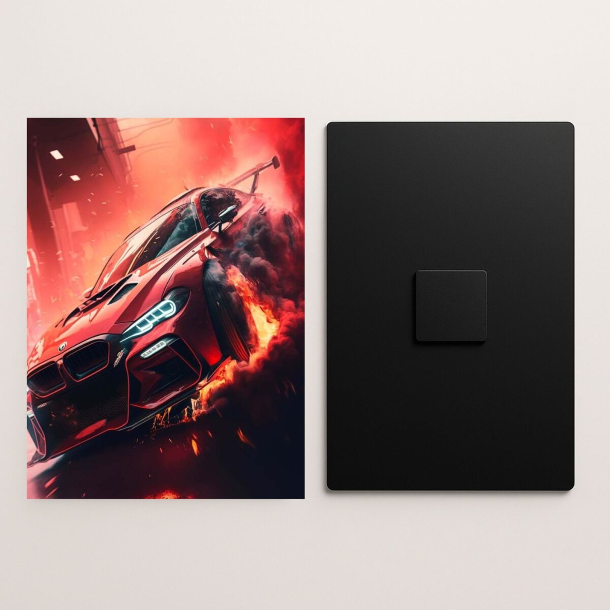 bmw m3 car metal poster front and back preview