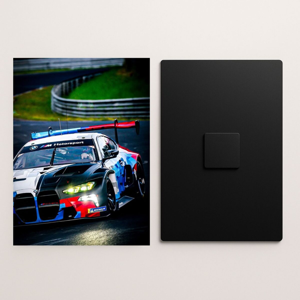 bmw m4 car metal poster front and back preview
