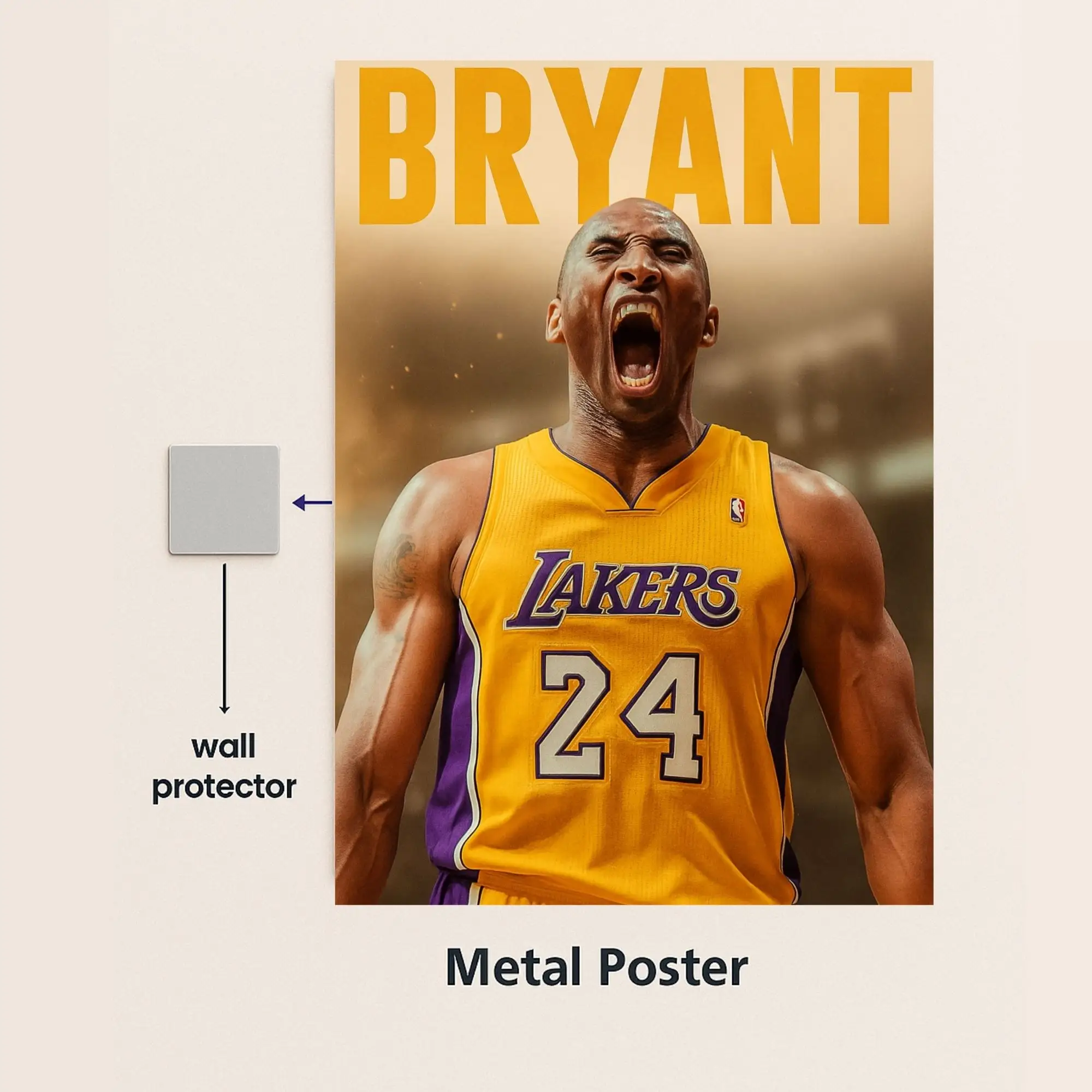 bryant metal poster with wall protector
