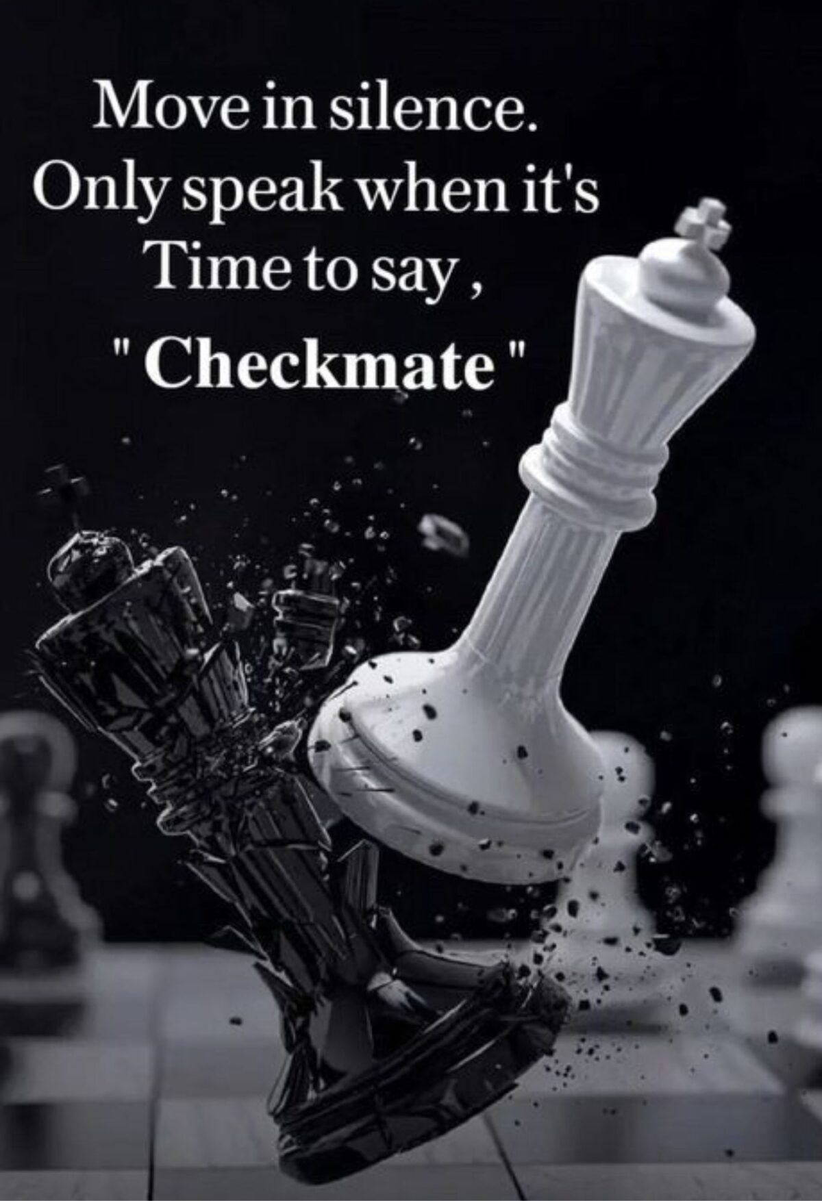 chess quote metal poster