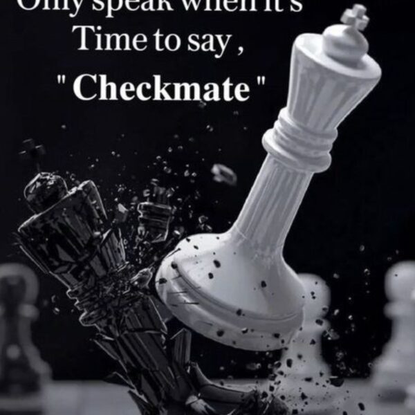 chess quote metal poster