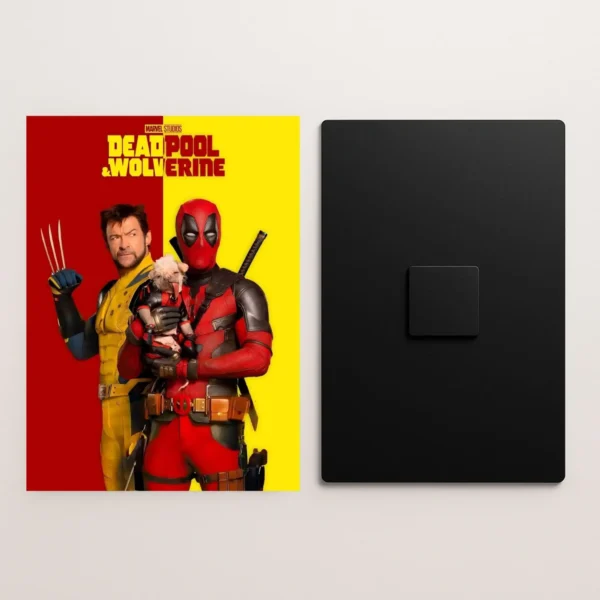 deadpool and wolverine movie metal poster front and back preview