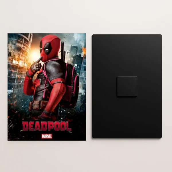 deadpool movie metal poster front and back preview