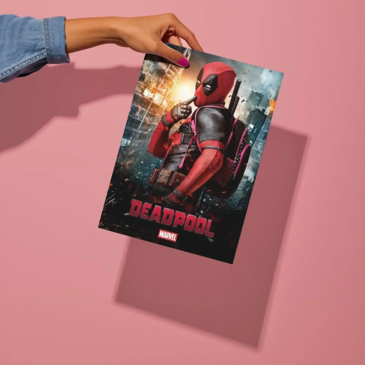 deadpool movie metal poster preview