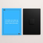 discipline quote metal poster front and back preview