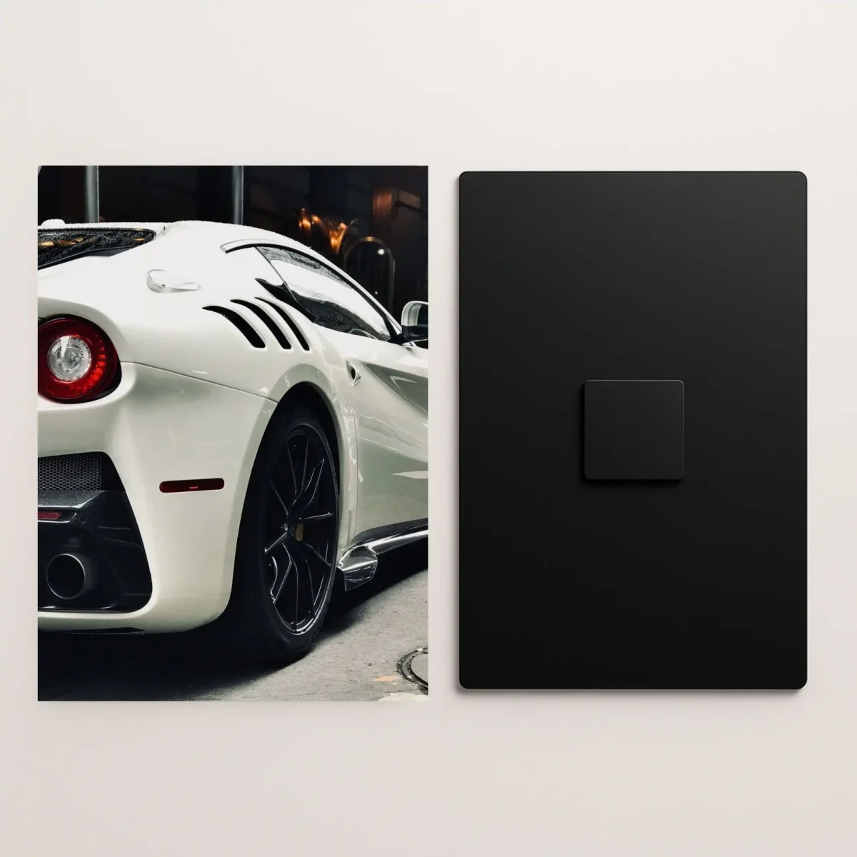 ferrari f12 supercar metal poster front and back preview